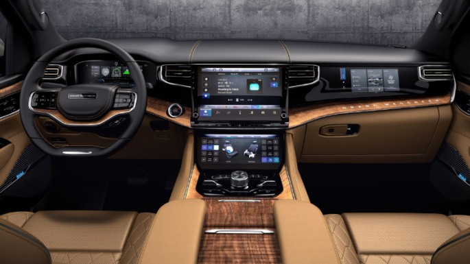 2024 Jeep Grand Wagoneer Dashboard and Seats (Safety)