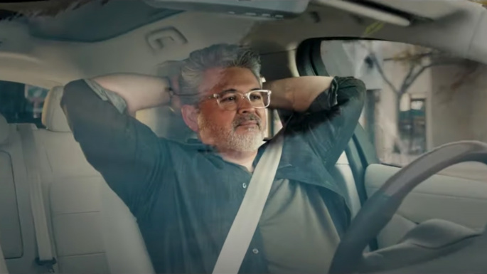 Self driving Nick Jonas ad