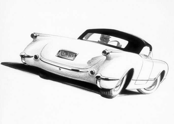 1953 Chevrolet Corvette Sketch 070806